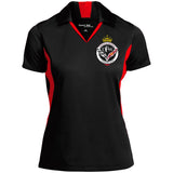 DFW Queens Colorblock Performance Polo w Embroidered Logo