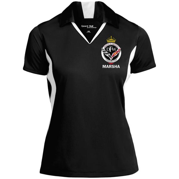 DFW Queens Colorblock Performance Polo