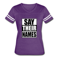 Say Their Names Women’s Vintage Sport T-Shirt <3 - vintage purple/white