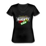 Juneteenth, I'm Black Every Day - Women's V-Neck T-Shirt - black