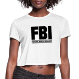 Fabulous, Black & Intelligent - Women's Cropped T-Shirt - white