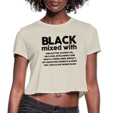 Black Mixed With, Women's Cropped T-Shirt - dust