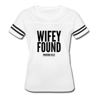 Wifey Found - Women’s Vintage Sport T-Shirt - white/black