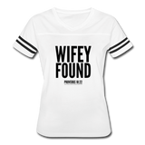 Wifey Found - Women’s Vintage Sport T-Shirt - white/black