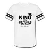 King of the Household Loving My Queen - Men's Vintage Sport T-Shirt - white/black