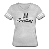 I Am Everything, Women’s Vintage Sport T-Shirt, Couple, Married, Engagement Shirt - heather gray/white