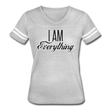 I Am Everything, Women’s Vintage Sport T-Shirt, Couple, Married, Engagement Shirt - heather gray/white