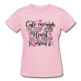 Cute Enough to Stop Your Heart Skilled Enough to Restart It - Ultra Cotton Ladies T-Shirt - light pink
