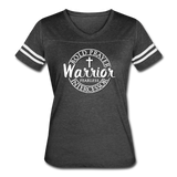 Prayer Warrior, Fearless Intercessor - Women’s Vintage Sport T-Shirt, Woman of God, Praying Mother, Grandmother, Mama - vintage smoke/white