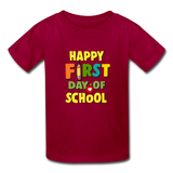 Happy First Day of School Kids' T-Shirt - dark red