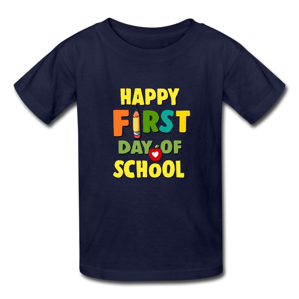 Happy First Day of School Kids' T-Shirt - navy
