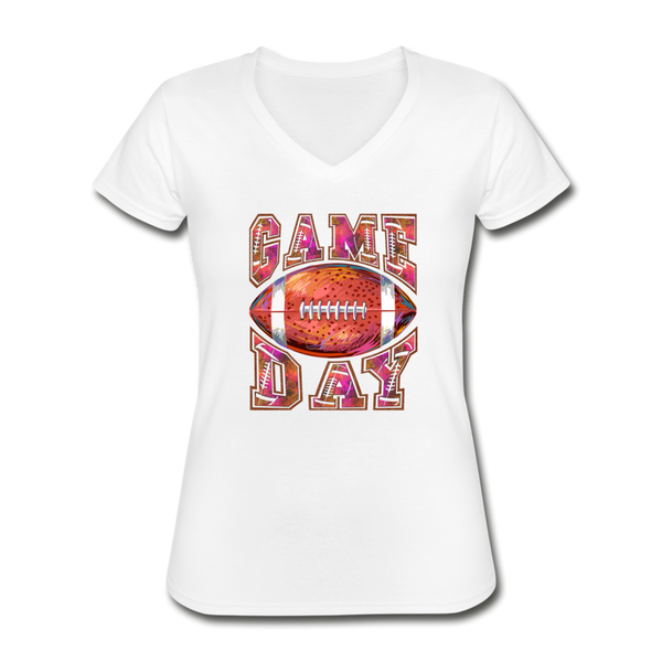 Game Day Football T-shirt, Sports Fan - white