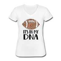 Football, It's in My DNA V-Neck T-Shirt - white