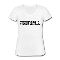 Football Game Day Women's V Neck T-shirt - white
