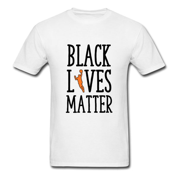 Black Lives Matter Basketball Unisex T-Shirt - white