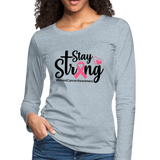 Breast Cancer Survivor Shirt, Stay Strong - heather ice blue