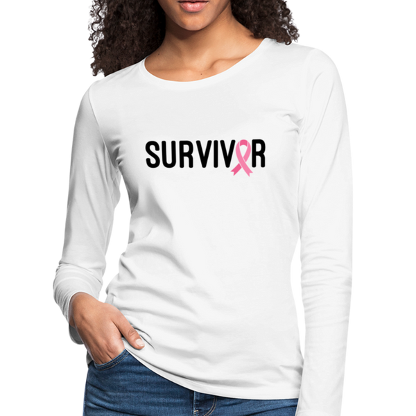 Breast Cancer Survivor Shirt - white