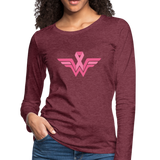 Cancer Fighting Shirt, Wonder Woman Shirt - heather burgundy
