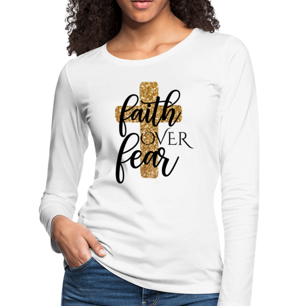 Faith Over Fear, Christian Shirt - white
