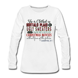 Buffalo Plaid, Ugly Sweaters, Christmas Movies Shirt - white