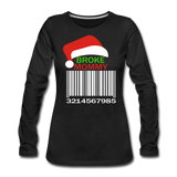 Broke Mommy Christmas Shirt, Mother Daughter Shirt. Barcode Shopping Sgirt - black