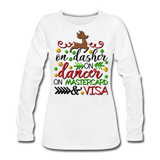On Dasher, On Dancer, On Mastercard and Visa Christmas Shirt - white