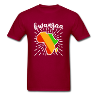 Kwanzaa Blessings, Happy Kwanzaa Map of Africa Shirt, Unisex T-Shirt - dark red