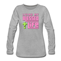 Living My Blessed Life - Women's Crew T-Shirt - heather gray