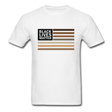 Black Lives Matter Melanin Flag, Black History Shirt - white