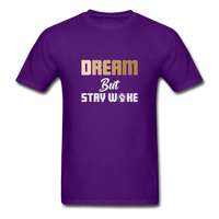 Dream But Stay Woke Shirt, Black History Month - purple