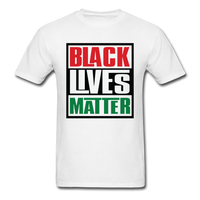 Black Lives Matter I Can't Breath T-Shirt in Red, Black and Green - white