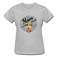 Black Queen Mom T-Shirt - heather gray