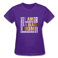 I Am a Black Mom Mothers Day Shirt - purple
