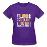 I Am a Black Mom Mothers Day Shirt - purple