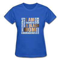 I Am a Black Mom Mothers Day Shirt - royal blue