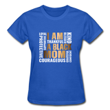 I Am a Black Mom Mothers Day Shirt - royal blue
