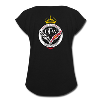 DFW Queens Roll Cuff T-Shirt - black