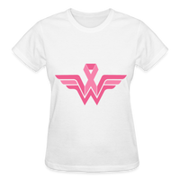 Wonder Woman Breast Cancer Awareness Shirt - white