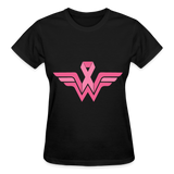 Wonder Woman Breast Cancer Awareness Shirt - black