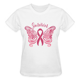 Survivor Cancer Awareness Shirt - white