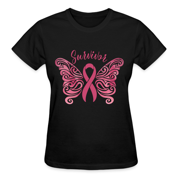 Survivor Cancer Awareness Shirt - black