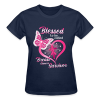 Blessed Breast Cancer Survivor Shirt - navy