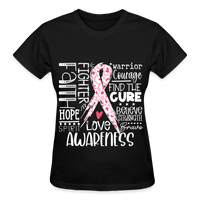 Faith, Hope, Fighter Cancer Awareness Shirt - black