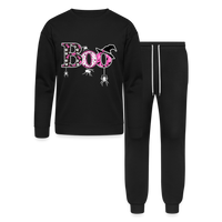 Boo Spooky Cancer Awareness Shirt and Pants Lounge Set - black