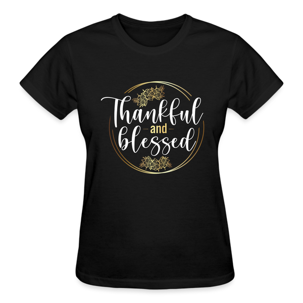 Thankful and Blessed Shirt - black